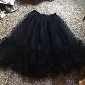 Dollskill re:named black tulle polka dot skirt